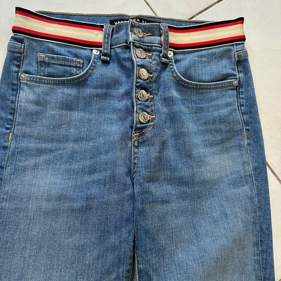 Veronica Beard Blue Denim Grotto Stripe Skinny Jean Size 26 - Picture 3 of 8